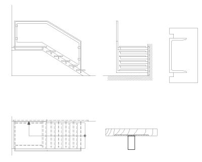 Stair Working Architectural Details Type-9. CAD block in DWG format free download.