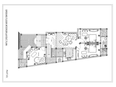 Standard Architectural Interior Layout Plan-1. CAD block in DWG format free download.