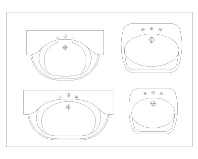 Free AutoCAD 2D Editable Drawings for Standard Sanitary Equipment Bathrooms & Toilets - 13