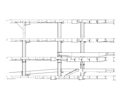 Steel Connection Diagram with Stairs Detailed Drawing. CAD block in DWG format free download.