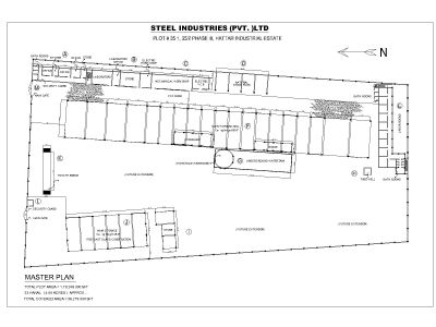 Steel Industry Layout Mster Plan-1. CAD block in DWG format free download.