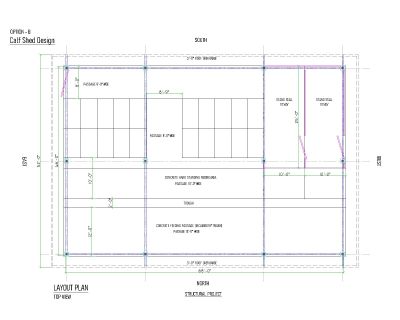 K-Span Steel Building Structural Layout Plan. CAD block in DWG format free download.