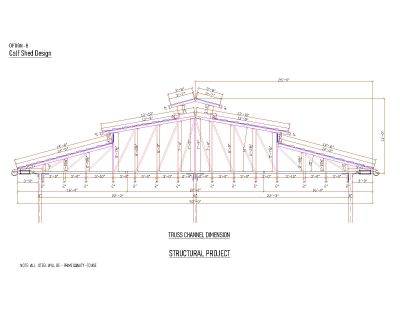 K-Span Steel Building Structural Truss Channel diagram. CAD block in DWG format free download.