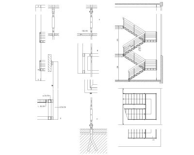 Steel Structure Staircase Detailed Drawing-3. CAD block in DWG format free download.