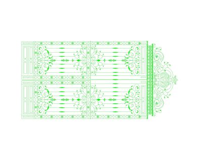 Free AutoCAD 2D Editable Drawings for Steel & wooden Doors with CNC Designs - 14
