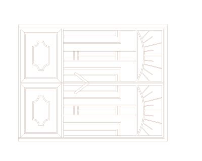 Free AutoCAD 2D Editable Drawings for Steel & wooden Doors with CNC Designs - 15