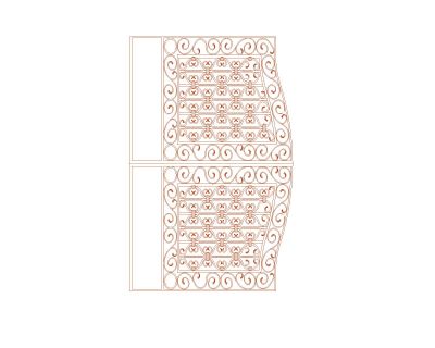 Free AutoCAD 2D Editable Drawings for Steel & wooden Doors with CNC Designs - 17
