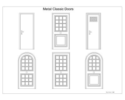 Free AutoCAD 2D Editable Drawings for Steel & wooden Doors with CNC Designs - 1