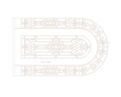 Free AutoCAD 2D Editable Drawings for Steel & wooden Doors with CNC Designs - 4