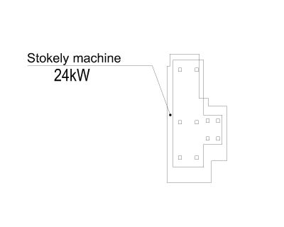 Stokely machine 24kW. CAD block in DWG format free download.