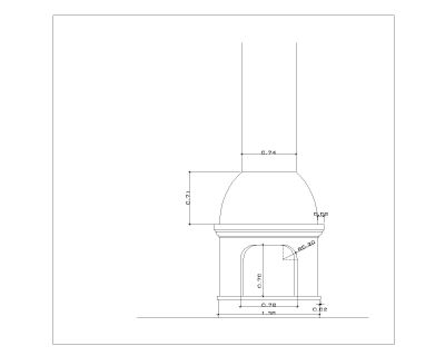 Stone-fireplace Sectional Views-4 Detail. CAD block in DWG format free download.