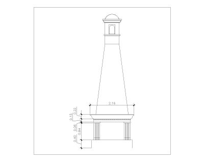 Stone-fireplace Sectional Views-7 Detail. CAD block in DWG format free download.