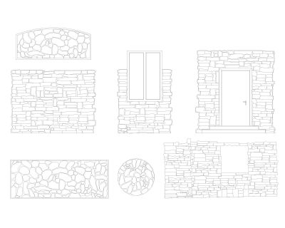 Stone Masonry hatch & pattern Detail. CAD block in DWG format free download.