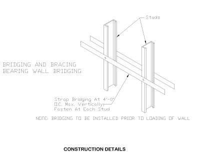 Strap Bridging Technical Sectional Details-3 Model. CAD block in DWG format free download.