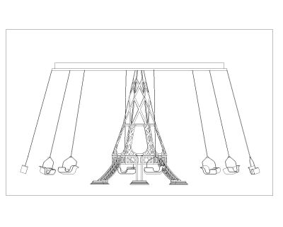 Swing-fair view drawing type-1. CAD block in DWG format free download.