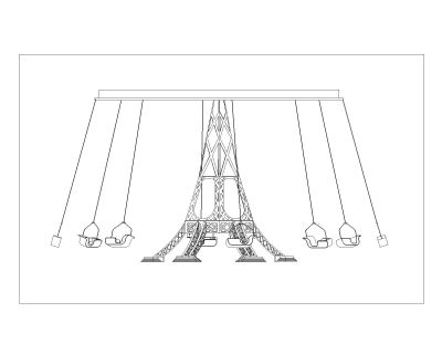 Swing-fair view drawing type-2. CAD block in DWG format free download.