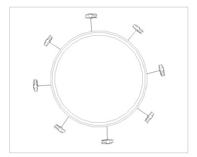 Swing-fair view drawing type-3. CAD block in DWG format free download.