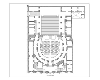 Theater-Reshaping-Project Detailed Layout Plan. CAD block in DWG format free download.