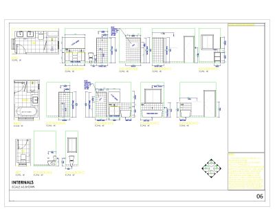 Free AutoCAD 2D Editable Drawings for Tinny & Sloping Roof House complete drawing set - 17