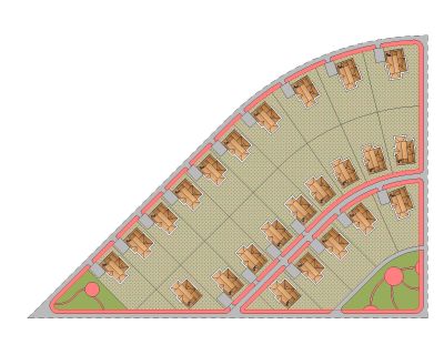 Town Planning Option - D_ Architectural Drawing. CAD block in DWG format free download.