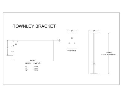 Townley Bracket. CAD block in DWG format free download.
