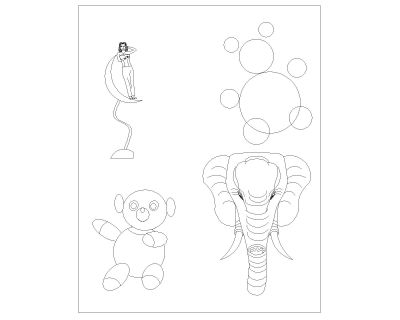 Toys Symbols for Childrens Type-13. CAD block in DWG format free download.