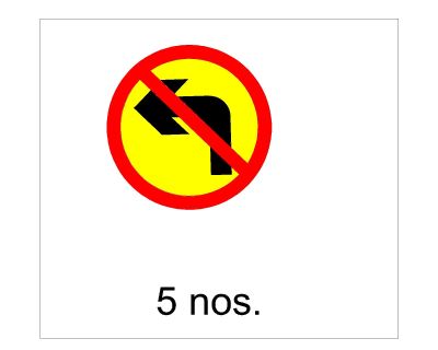 Free AutoCAD 2D Editable Drawings for Traffic Diversion for Detour Area Sign Boards- 9