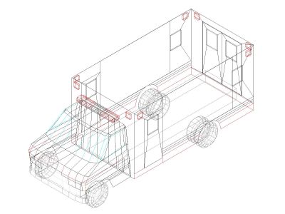 Free AutoCAD Editable Drawings for Trucks & Wagon in 3D_5