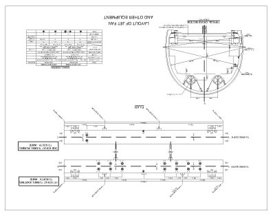 Free AutoCAD 2D Editable Drawings for Tunnel Jet Fan Installation