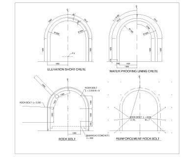 Free AutoCAD 2D Editable Drawings for Tunnel Substation Elevations
