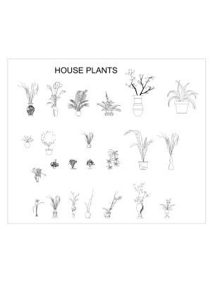 Types of Flowers Symbol-7 Model.CAD block in DWG format free download.