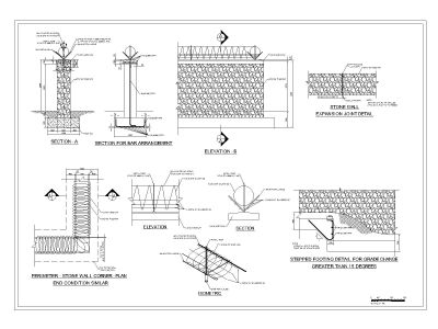 Typical Perimeter Wall Design Detail. CAD block in DWG format free download.