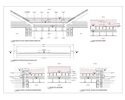 Valley Gutter & Roof Details Architectural Drawing. CAD block in DWG format free download.