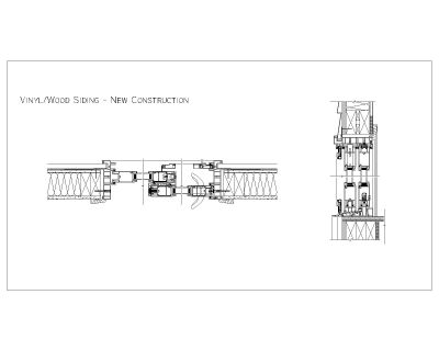Vinyl or Wood Siding Patio Door-1 Architectural Drawing-1. CAD block in DWG format free download.