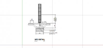 Wall Footing 2 Detail DWG Drawing