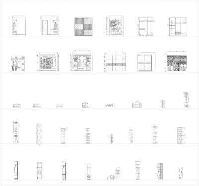 Armarios y alacenas colección CAD dwg