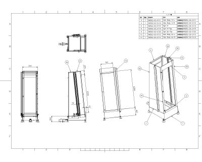 Washing Frame Fablication Isometric Design Architectural Drawing. CAD block in DWG format free download.