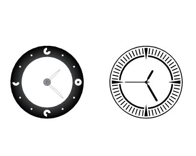 Free AutoCAD 2D editable Drawing of Wall Clocks & Watchs
