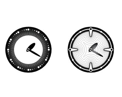Free AutoCAD 2D editable Drawing of Wall Clocks & Watchs - 2