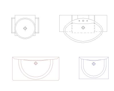 Free AutoCAD 2D Editable Drawings for Wasbasin New 2026 Design - 4
