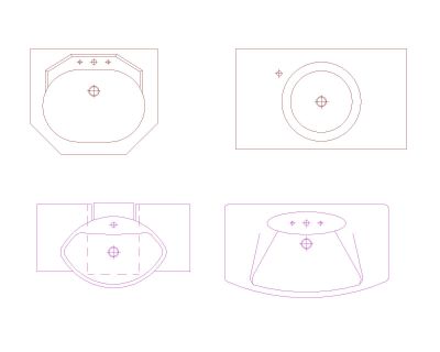 Free AutoCAD 2D Editable Drawings for Wasbasin New 2026 Design - 5
