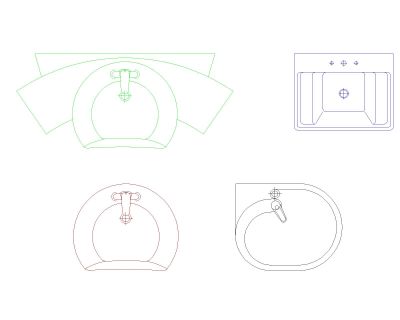 Free AutoCAD 2D Editable Drawings for Wasbasin New 2026 Design - 8