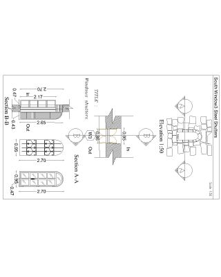Free AutoCAD 2D Editable Drawings for Windows shutters - 1