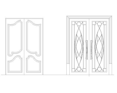 Free AutoCAD 2D Editable Drawings for Wooden Doors with details - 12