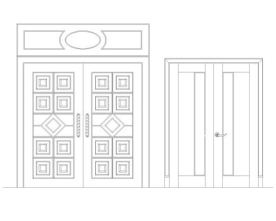 Free AutoCAD 2D Editable Drawings for Wooden Doors with details - 16
