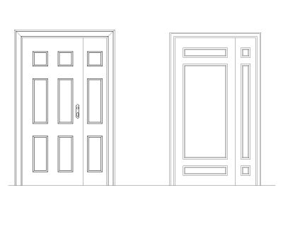 Free AutoCAD 2D Editable Drawings for Wooden Doors with details - 18