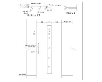 Free AutoCAD 2D Editable Drawings for Wooden Doors with details - 26