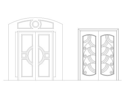 Free AutoCAD 2D Editable Drawings for Wooden Doors with details - 8