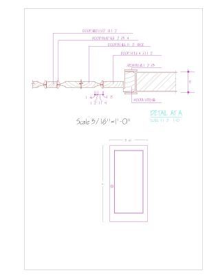 Free AutoCAD 2D Editable Drawings for Wooden doors with Glass Details - 5