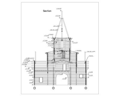 Free AutoCAD 2D Wooden Structure Church Complete Set Drawing-05